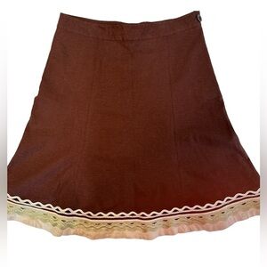Oscar de la Renta Linen Blend Skirt. Size 12